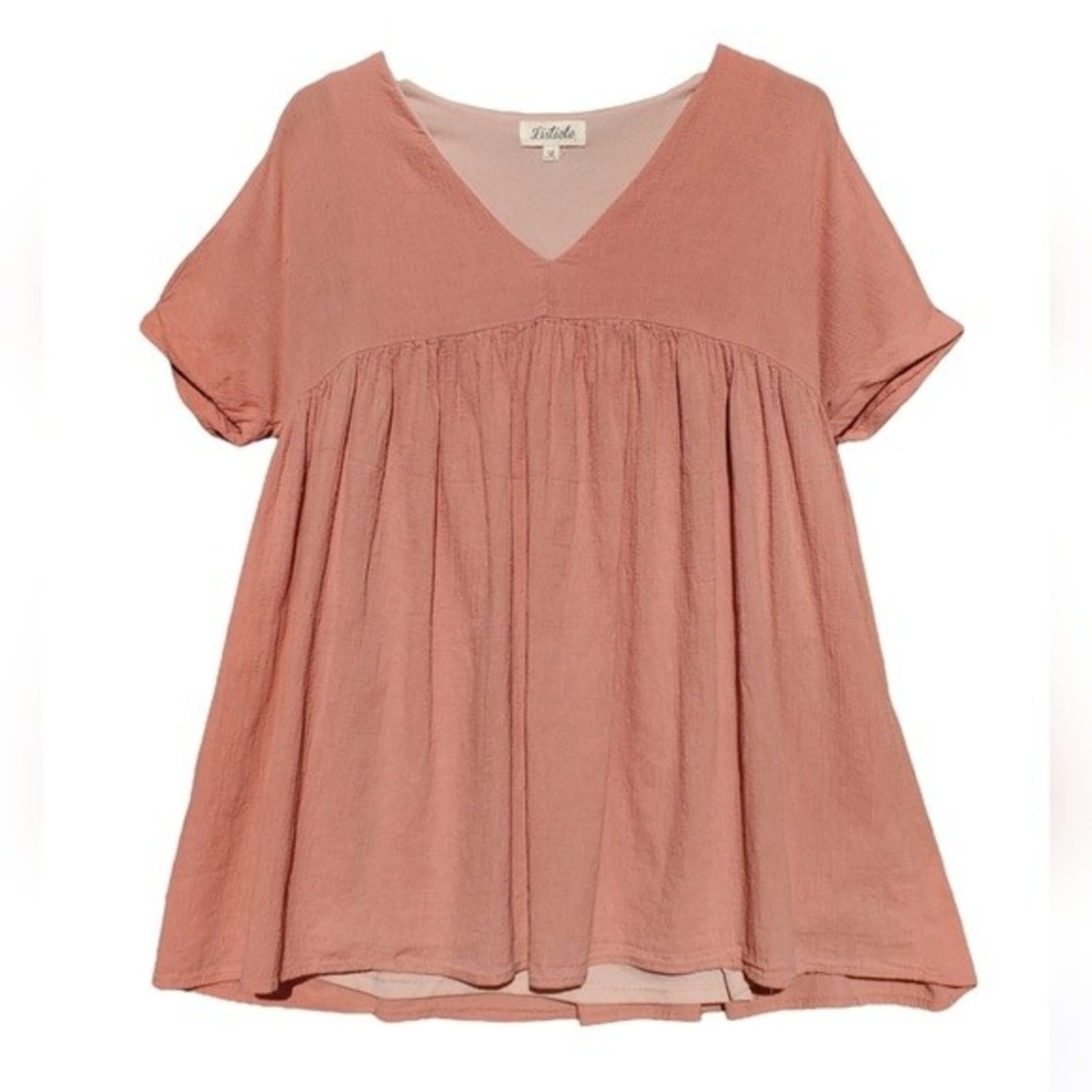 Listicle Flowy Pink Tunic Top
